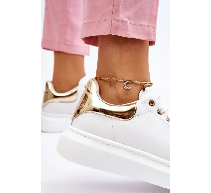 Dámská sportovní obuv GOE LL2N4011 Bílá a zlatá Dámská sportovní obuv GOE LL2N4011 Bílá a zlatá