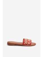 Dámské sandály na ploché podrážce oranžové Traivea Dámské sandály na ploché podrážce oranžové Traivea