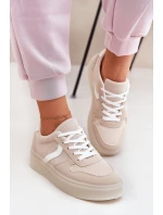 Nízké Dámské Tenisky Na Platformě Béžové model 21689166 - EVENTO Nízké Dámské Tenisky Na Platformě Béžové model 21689166 - EVENTO