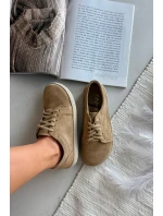 tenisky z přírodního semiše 314 béžové model 21712717 - Zazoo