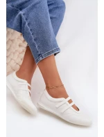 Sportovní dámské baleríny S Paskami Bílé Farvessa Sportovní dámské baleríny S Paskami Bílé Farvessa