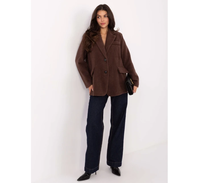 Płaszcz IT PL model 21730844 brązowy - FPrice Płaszcz IT PL model 21730844 brązowy - FPrice