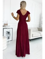 Dámské šaty 411-8 CRYSTAL bordó - Numoco