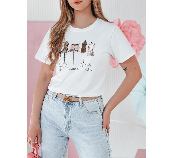 Dámské tričko s potiskem MANETEE bílé FashionStreet RY2728