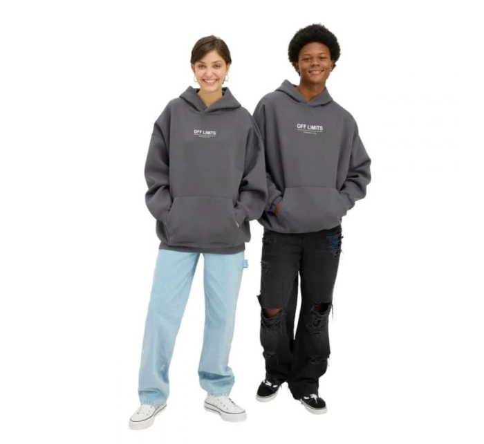 Yourturn unisex mikina s kapucí šedá PO1950124C Yourturn unisex mikina s kapucí šedá PO1950124C