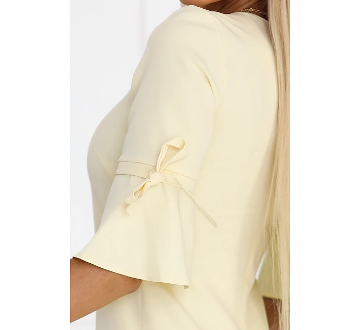 Dámské šaty 217-12 NEVA  pastelově žluté - Numoco