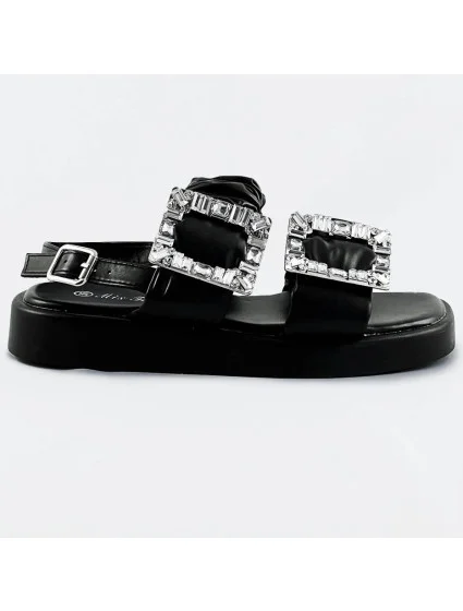 Černé dámské sandály se zirkony model 17360264 - Mix Feel