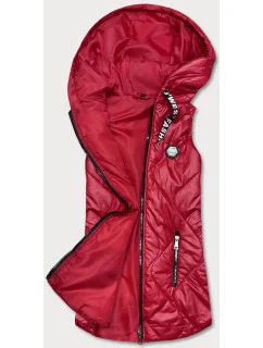 Červená dámská vesta s kapucí model 18822947 - S'WEST