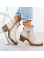 Dámské béžové zateplené boty na klínku Potocki Z25-SZ12690 Dámské béžové zateplené boty na klínku Potocki Z25-SZ12690