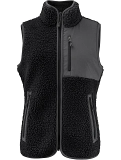 James Harvest Kingsley Fleece Vest Women Dámská fleecová vesta Sherpa "Two-Tone" 62.1505 black