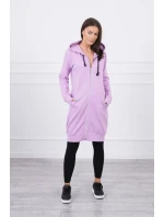 Šaty s kapucí, mikina fialová Šaty s kapucí, mikina fialová