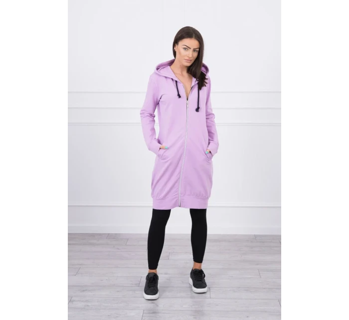 Šaty s kapucí, mikina fialová Šaty s kapucí, mikina fialová