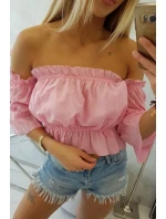 Halenka ve světle růžové barvě