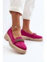 Dámské semišové mokasíny s ozdobou model 21652525 - Zazoo