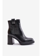 Hadí dámské botky na podpatku z přírodní kůže černé Vinceza 66670 Hadí dámské botky na podpatku z přírodní kůže černé Vinceza 66670