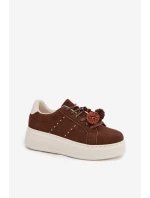 Dámské tenisky na platformě s ozdobnými čokoládové model 21919538 - Boto Dámské tenisky na platformě s ozdobnými čokoládové model 21919538 - Boto