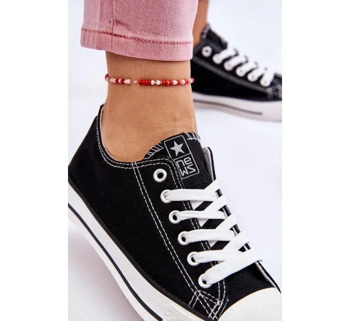 Dámské klasické tenisky černé a bílé Ecoma