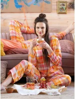 Dámské pyžamo LNS 473 B24 oranžové - Key Dámské pyžamo LNS 473 B24 oranžové - Key