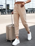 Dámské světle broskvové velurové tepláky FashionStreet UY2840