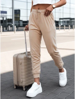 Dámské světle broskvové velurové tepláky FashionStreet UY2840