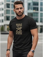Pánské tričko s potiskem MURDERER černé FashionStreet NX0106R