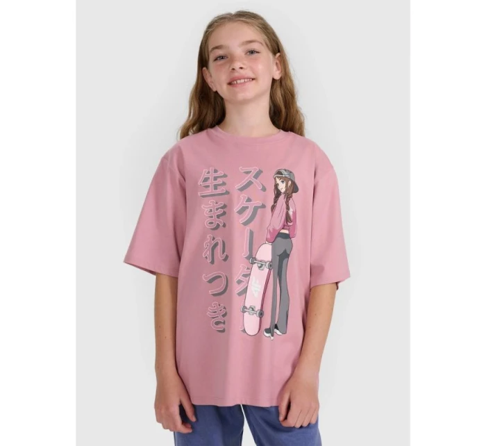 Dívčí tričko oversize s potiskem model 21816785 - 4F