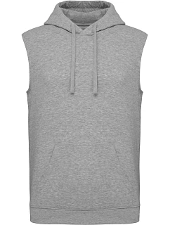Kariban ProAct PA 393 Unisex mikina s kapucí bez rukávů 20.P393 oxford grey