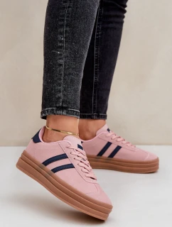 Dámské Tenisky Na Platformě Růžové model 21680443 - Boto