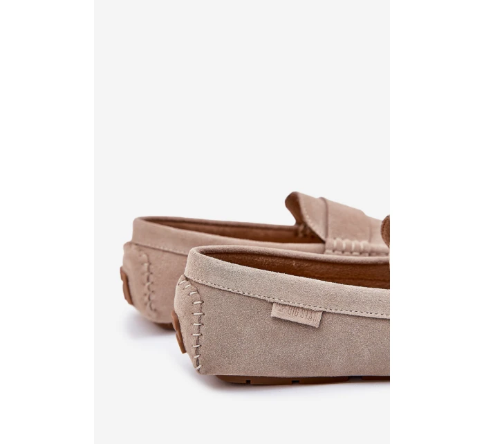 Semišové Pánské Mokasíny Big Star RR174050 Béžové