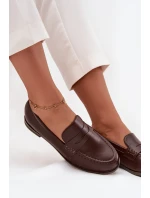 Mokasíny Loafersy Dámské Z Eko Kůže Čokoládové Bessina Mokasíny Loafersy Dámské Z Eko Kůže Čokoládové Bessina