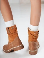 Dámské semišové velbloudí kozačky Dstreet model 21994426 - FashionStreet