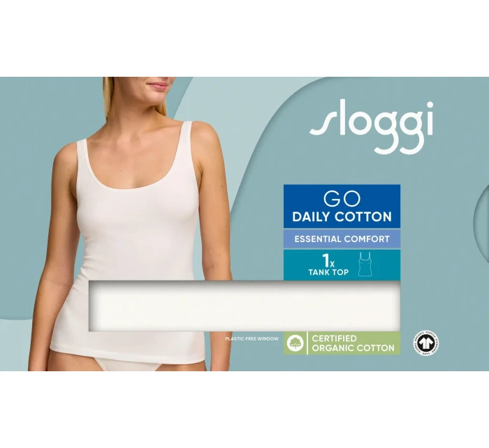 Dámské tílko GO Daily Cotton Tank top - WHITE - bílé 00GZ - SLOGGI