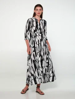 Dlouhé šaty s potiskem model 19697539 - Vamp