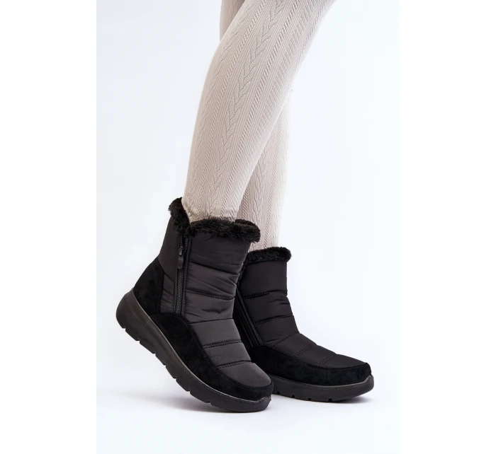 Dámské zimní boty s kožešinou černé Primose