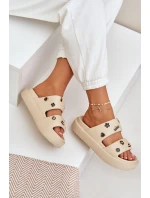 Dámské Pěnové Pantofle S Dekoracemi Béžové Ravanala Dámské Pěnové Pantofle S Dekoracemi Béžové Ravanala