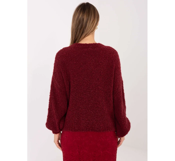 Sweter CH SW model 21782335 bordowy - FPrice Sweter CH SW model 21782335 bordowy - FPrice