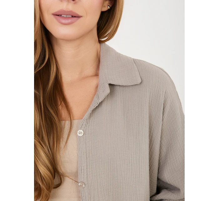 Koszula MI KS model 22102653 ciemny bezowy - FPrice