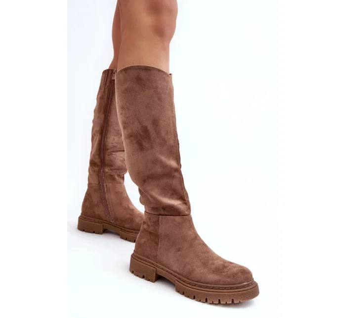 Kozačky model 20854901 hnědé Step in style - SWEET SHOES Kozačky model 20854901 hnědé Step in style - SWEET SHOES