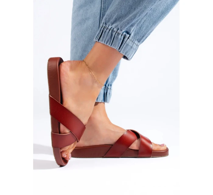 Dámské nazouváky SK-080BR hnědé - Sergio