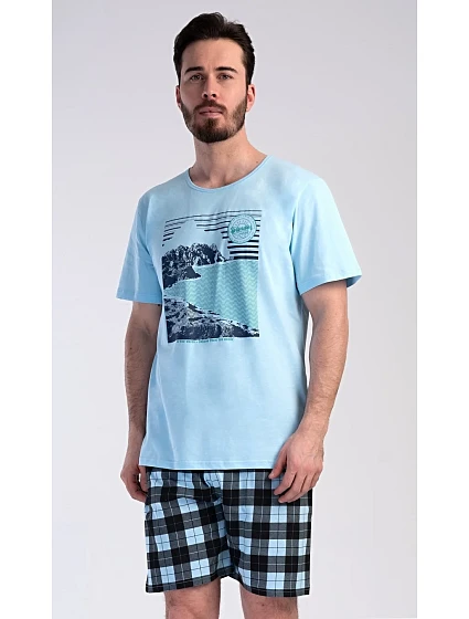 Pánské pyžamo šortky model 22407551 - Vienetta MAN Pánské pyžamo šortky model 22407551 - Vienetta MAN