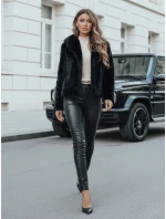 Dámský kožich GLAMFLUFFY krátký černý FashionStreet TY4985
