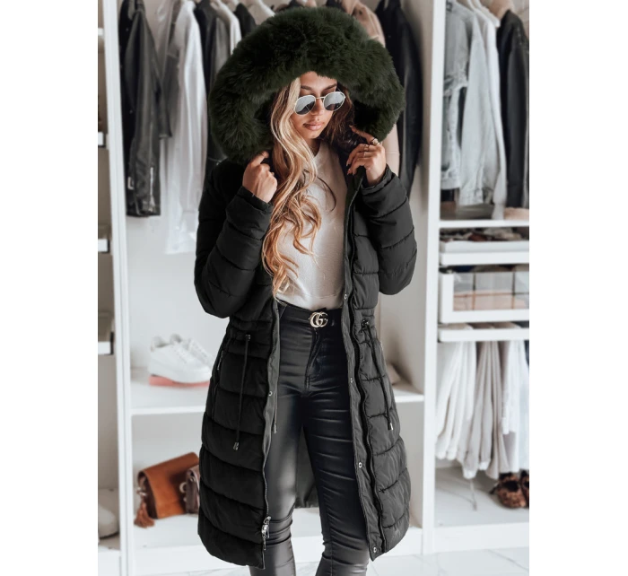 Dámská zimní bunda parka oboustranná s kapucí černá Dstreet model 21991073 - FashionStreet