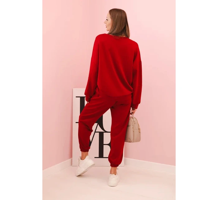 Komplet mikina + kalhoty máslo bordový Komplet mikina + kalhoty máslo bordový