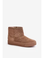 Sněhové boty na zip zateplené kožešinou Big Star model 21675203 Béžové - Big Star Shoes Sněhové boty na zip zateplené kožešinou Big Star model 21675203 Béžové - Big Star Shoes