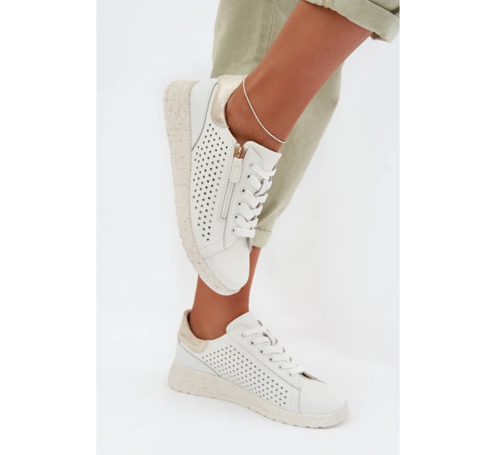 Kožené dámské tenisky s zipem model 22026547 - EVENTO