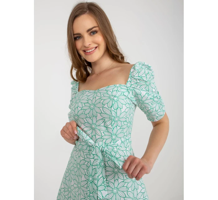 LK SK 509002 šaty.03P bílá zelená