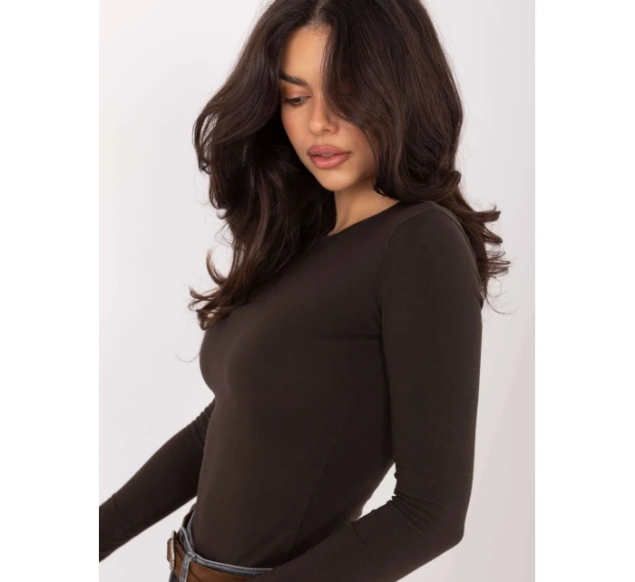 Bluzka WT BZ model 21875470 ciemny brązowy - FPrice Bluzka WT BZ model 21875470 ciemny brązowy - FPrice