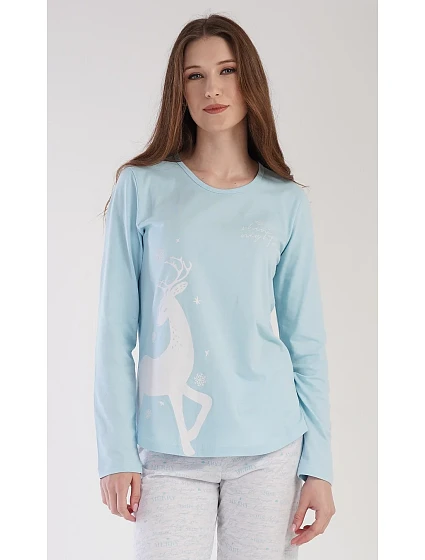 Dámské pyžamo dlouhé model 22407965 - Vienetta Secret Dámské pyžamo dlouhé model 22407965 - Vienetta Secret