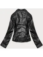 Černá bunda ramoneska s klopami model 18117116 - J.STYLE Černá bunda ramoneska s klopami model 18117116 - J.STYLE