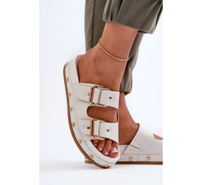 Dámské žabky na platformě Big Star model 21653891 Bílé - Big Star Shoes Dámské žabky na platformě Big Star model 21653891 Bílé - Big Star Shoes